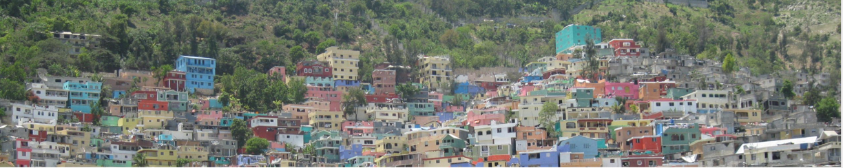 Colorful houses in Jalousie, Haiti