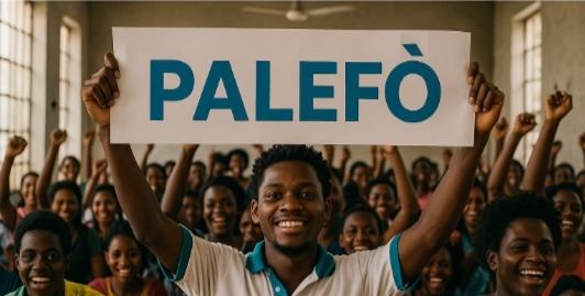 People holding Palefo sign
